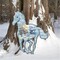 G.DeBrekht 8198155 Running Pony Scenic Wooden Christmas Ornament Set of 2